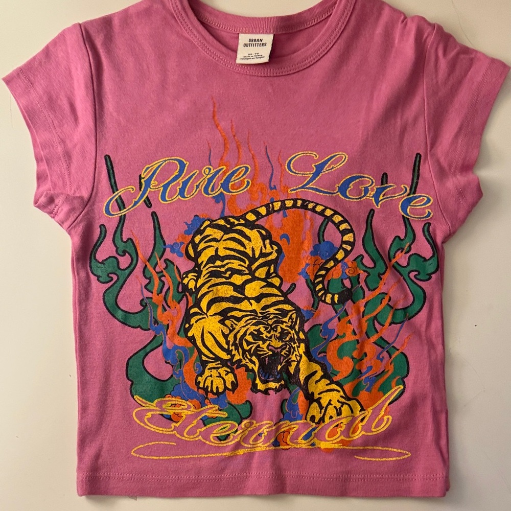 Urban Outfitters Pink Tiger Graphic Tee
